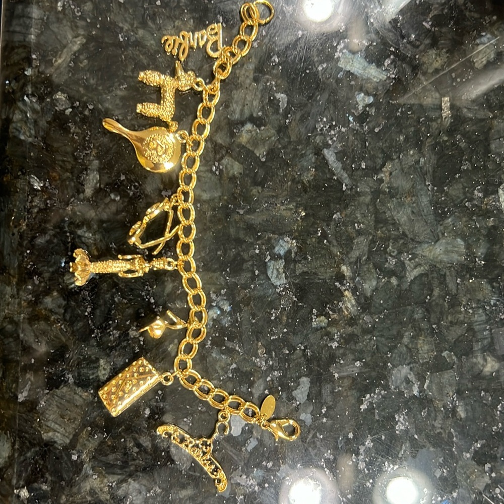 Vintage gold plated Barbie charm bracelet